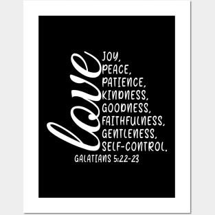 Fruit Of Spirit Love Joy Peace Patience Kindness Goodness Posters and Art